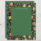 レターヘッド:ウィリアム・モリス：ザクロ レターヘッド (正面/裏面)