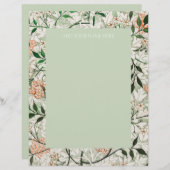 レターヘッド:ウィリアム・モリス：「ジャスミン」 レターヘッド (正面/裏面)