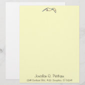 レターヘッド - ネオンピンクのウミネズミ (正面/裏面)