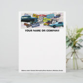 レターヘッド-ルート66のクラシックな車 レターヘッド (スタンド正面)