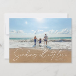 レターホワイトオーバーレイ送信ラブフォトバレンタイン シーズンカード