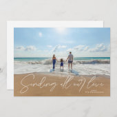 レターホワイトオーバーレイ送信ラブフォトバレンタイン シーズンカード (正面/裏面)