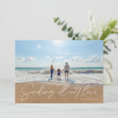 レターホワイトオーバーレイ送信ラブフォトバレンタイン シーズンカード (スタンド正面)