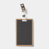 レターボフェイクードガールヘッジホッグ浴室ホールパス バッジ (Back with Clip)