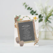 レターボードアントラーウッドランドボーイベビーシャワー 招待状 (スタンド正面)