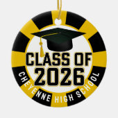 レターマンクラス2026写真卒業 セラミックオーナメント (正面)