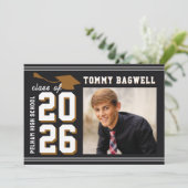 レターマン卒業おめでとう！ご案内＆招待状 招待状 (スタンド正面)