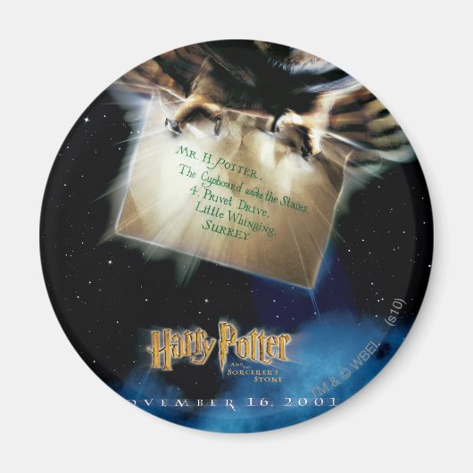 レタームービーポスター付きフクロウ マグネット (正面)