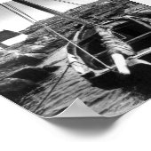 レターモアゴールウェイアイルランドオールド魚釣りボート ポスター (角)