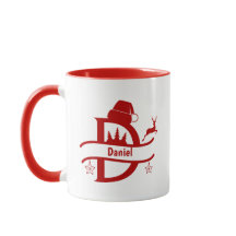 レター名サンタハット |モノグラム |カスタムイニシャル