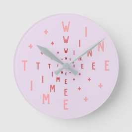 レター番号 ラウンド壁時計