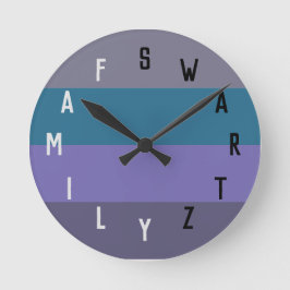 レター番号 ラウンド壁時計