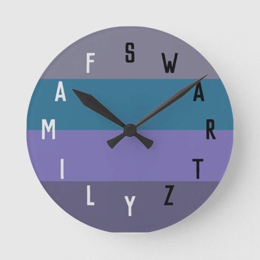 レター番号 ラウンド壁時計 (正面)