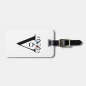 レター顔ラゲッジタグ付き/レザーストラップ ラゲッジタグ (正面横)