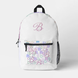 レター コンフェッティ "B" プリントバックパック