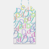 レター コンフェッティ "D" ギフトタグ (正面)