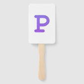 レター コンフェッティ "P" ハンドファン (裏面)
