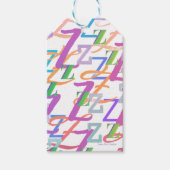 レター コンフェッティ "Z" ギフトタグ (正面)