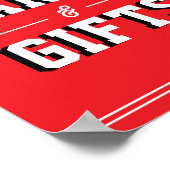 レター・マン卒業式 赤 カード＆ギフト ,  ポスター (角)