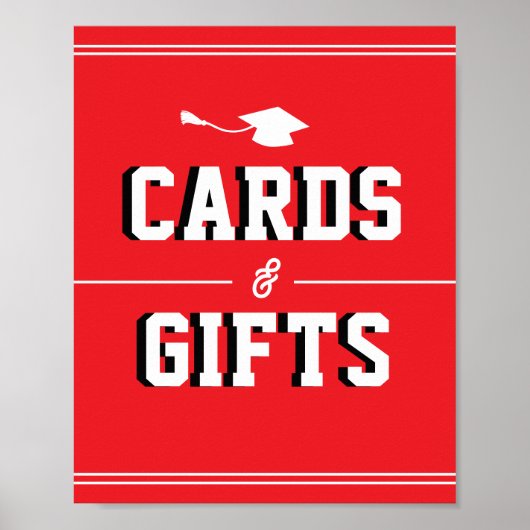 レター・マン卒業式 赤 カード＆ギフト ,  ポスター (正面)