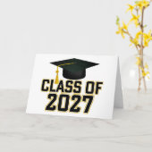 レター・マン 2027年卒業式 カード (黄色い花)