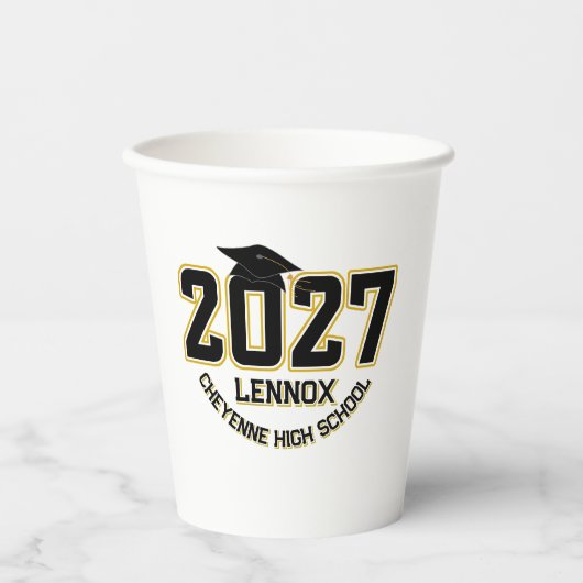 レター・マン 2027年卒業式 紙コップ (正面)