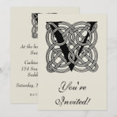 レター ヴィー ヴィンテージ ケルト ノット モノグラム 招待状 (正面/裏面)