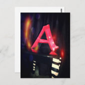 レター「A」はがき ポストカード (正面/裏面)