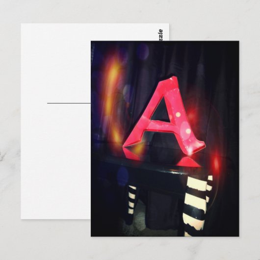 レター「A」はがき ポストカード (正面/裏面)