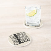 レター L ヴィンテージ ケルト ノット モノグラム コースター (側面)