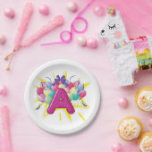レターAお祝い紙プレート ペーパープレート (パーティー)