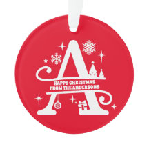 レターAモノグラムイニシャル名挨拶