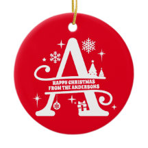 レターAモノグラムイニシャル名挨拶