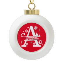 レターAモノグラムイニシャル名挨拶