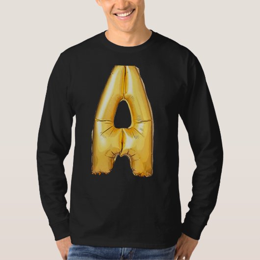 レターA大文字カモフラージュイニシャル1 Tシャツ (正面)