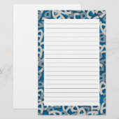 レターA青 便箋 (正面/裏面)