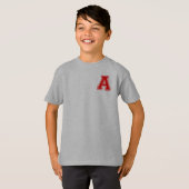 レターA -イニシャル名アルファベットモノグラム Tシャツ (正面フル)