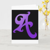 レターA カード (黄色い花)