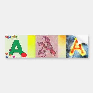 レターA バンパーステッカー