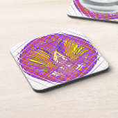 レターA、ロカラフルゴ文字デザイン コースター (左側)