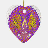 レターA、ロカラフルゴ文字デザイン セラミックオーナメント (右)