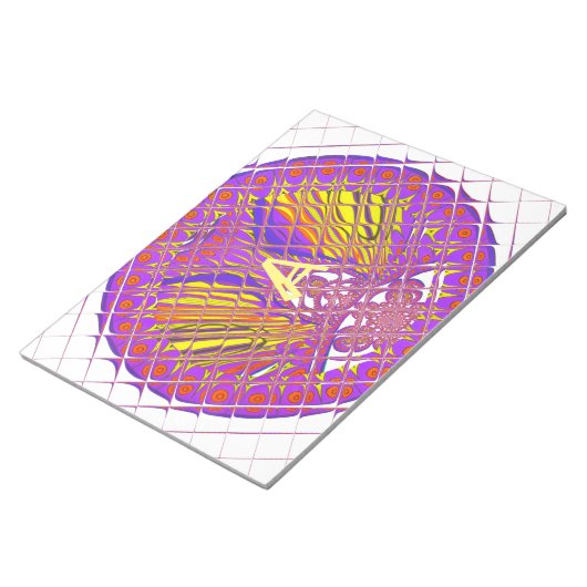 レターA、ロカラフルゴ文字デザイン ノートパッド (アングル)