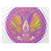 レターA、ロカラフルゴ文字デザイン ノートパッド (正面)