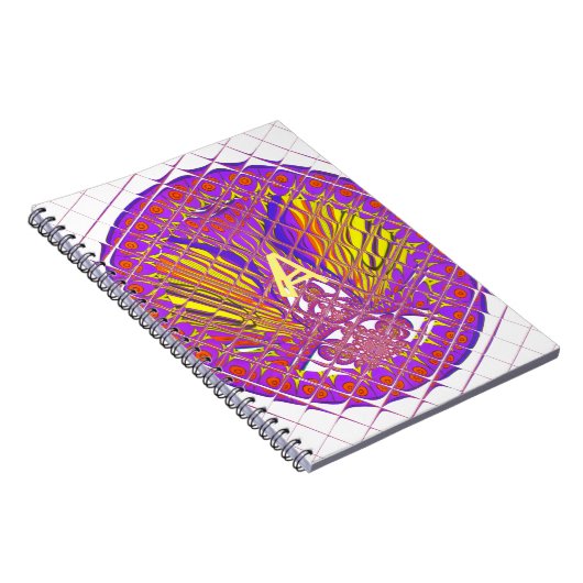 レターA、ロカラフルゴ文字デザイン ノートブック (右側)