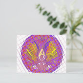 レターA、ロカラフルゴ文字デザイン ポストカード (スタンド正面)