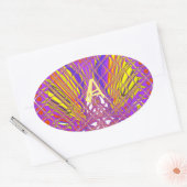 レターA、ロカラフルゴ文字デザイン 楕円形シール (封筒)