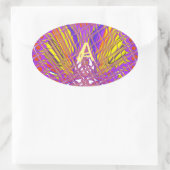 レターA、ロカラフルゴ文字デザイン 楕円形シール (バッグ)