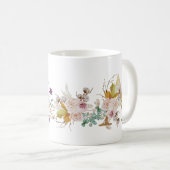 レターA -金ゴールドフローラシスター同僚へのギフトbff コーヒーマグカップ (正面右)