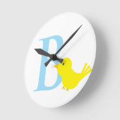 レターBイニシャル時計 ラウンド壁時計 (傾斜)