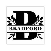 レターBクラシック葉ファミリー名モノグラム セルフインキングスタンプ (デザイン)